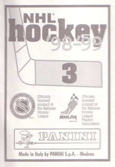 1998-99 Panini Stickers #3 Wayne Gretzky Back