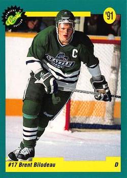1991 Classic Draft Picks French #14 Brent Bilodeau Front