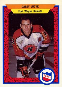 1991-92 ProCards AHL/IHL/CoHL #242 Carey Lucyk Front