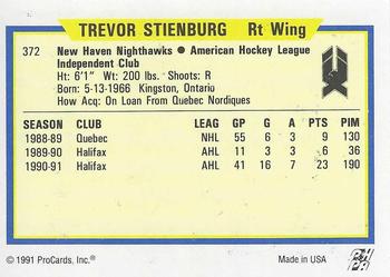 1991-92 ProCards AHL/IHL/CoHL #372 Trevor Stienburg Back