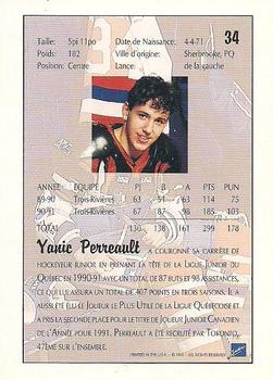 1991 Ultimate Draft - French #34 Yanic Perreault Back