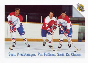 1991 Ultimate Draft - French #56 Scott Niedermayer / Pat Falloon / Scott Lachance Front