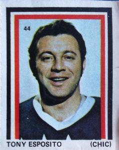 1971-72 Eddie Sargent NHL Players Stickers #44 Tony Esposito Front