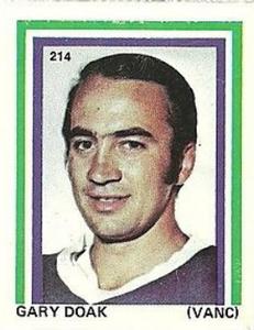 1971-72 Eddie Sargent NHL Players Stickers #214 Gary Doak Front