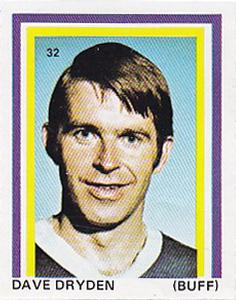 1971-72 Eddie Sargent NHL Players Stickers #32 Dave Dryden Front
