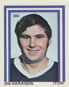 1971-72 Eddie Sargent NHL Players Stickers #202 Jim Harrison Front