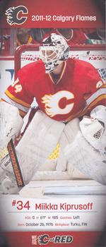 2011-12 Calgary Flames Postcards #34 Miikka Kiprusoff Front