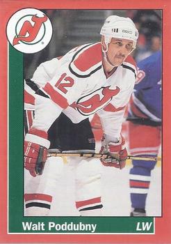 1990-91 Carretta New Jersey Devils #22 Walt Poddubny Front