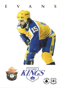 1984-85 Los Angeles Kings Smokey #4 Daryl Evans Front