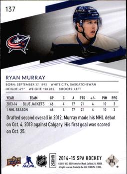 2014-15 SP Authentic #137 Ryan Murray Back