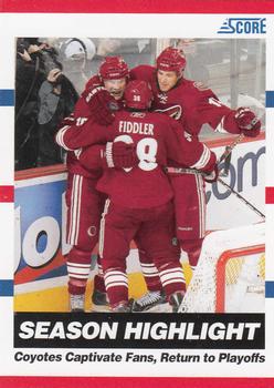 2010-11 Score #21 Coyotes Captivate Fans, Return to Playoffs Front