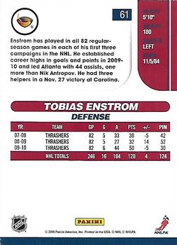 2010-11 Score #61 Tobias Enstrom  Back