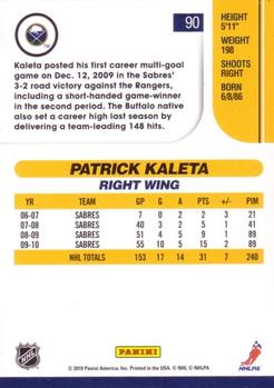 2010-11 Score #90 Patrick Kaleta  Back