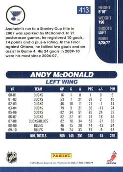 2010-11 Score - Glossy #413 Andy McDonald  Back