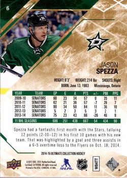 2014-15 Upper Deck Ultimate Collection #6 Jason Spezza Back