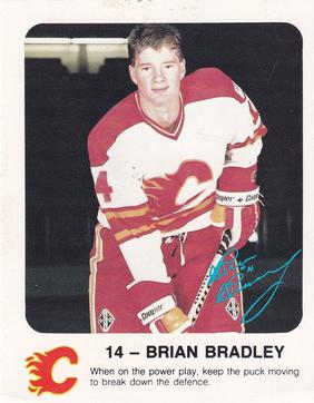 1986-87 Red Rooster Calgary Flames #NNO Brian Bradley Front