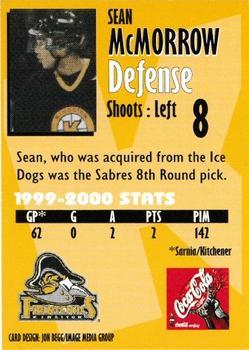 2000-01 Kingston Frontenacs (OHL) #13 Sean McMorrow Back