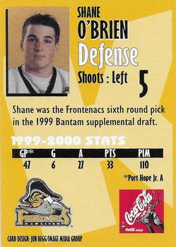 2000-01 Kingston Frontenacs (OHL) #14 Shane O'Brien Back
