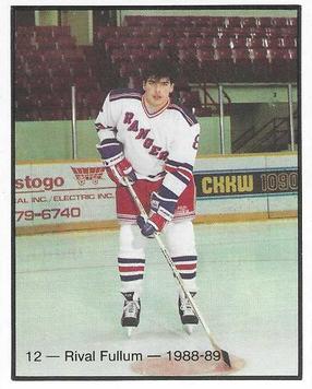1988-89 Kitchener Rangers (OHL) Police #12 Rival Fullum Front