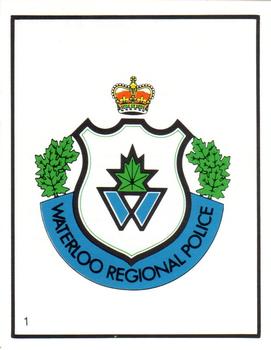 1985-86 Kitchener Rangers (OHL) Police #1 Waterloo Regional Police Crest Front