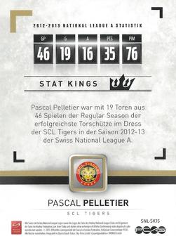 2013 PCAS Silver Series - Stat Kings #SNL-SK15 Pascal Pelletier Back