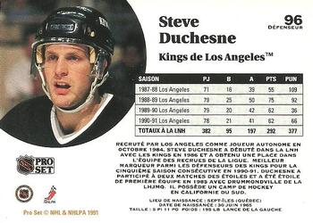 1991-92 Pro Set French #96 Steve Duchesne Back