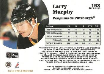 1991-92 Pro Set French #193 Larry Murphy Back