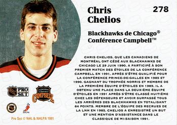 1991-92 Pro Set French #278 Chris Chelios Back