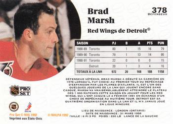 1991-92 Pro Set French #378 Brad Marsh Back