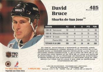 1991-92 Pro Set French #485 David Bruce Back