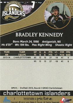 2014-15 Charlottetown Islanders (QMJHL) #5 Bradley Kennedy Back