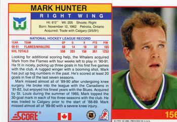 1991-92 Score Canadian English #156 Mark Hunter Back