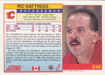 1991-92 Score Canadian English #249 Ric Nattress Back