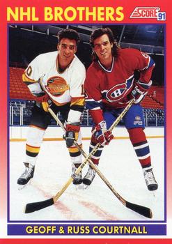 1991-92 Score Canadian English #270 Geoff Courtnall / Russ Courtnall Front