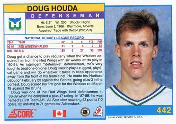 1991-92 Score Canadian English #442 Doug Houda Back