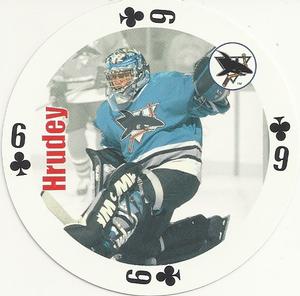 1998-99 Bicycle NHL Hockey Aces Goalies #6♣ Kelly Hrudey Front