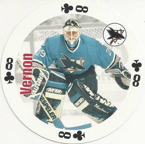 1998-99 Bicycle NHL Hockey Aces Goalies #8♣ Mike Vernon Front