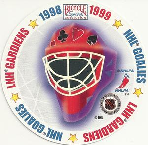 1998-99 Bicycle NHL Hockey Aces Goalies #9♣ Mikhail Shtalenkov Back