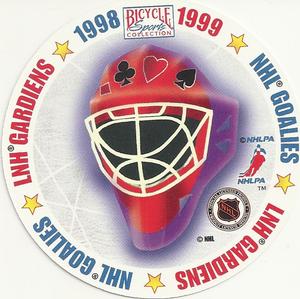 1998-99 Bicycle NHL Hockey Aces Goalies #10♣ Daren Puppa Back