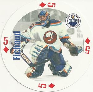 1998-99 Bicycle NHL Hockey Aces Goalies #5♦ Eric Fichaud Front