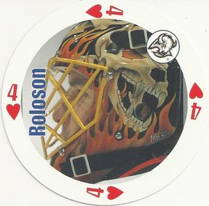 1998-99 Bicycle NHL Hockey Aces Goalies #4♥ Dwayne Roloson Front