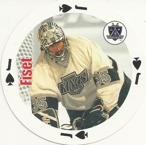 1998-99 Bicycle NHL Hockey Aces Goalies #J♠ Stephane Fiset Front