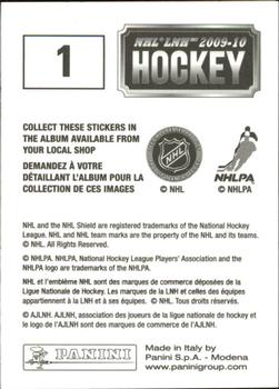 2009-10 Panini Stickers #1 NHLPA Logo Back
