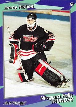 1993-94 Slapshot Niagara Falls Thunder (OHL) #2 Jimmy Hibbert Front