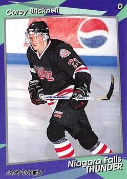 1993-94 Slapshot Niagara Falls Thunder (OHL) #20 Corey Bricknell Front