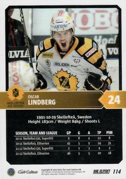 2012-13 SHL Elitset #114 Oscar Lindberg Back