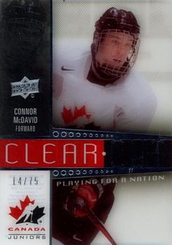 2014 Upper Deck Team Canada Juniors - Clear Cut Playing for a Nation #PFN-8 Connor McDavid Front