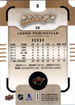 2015-16 Upper Deck MVP #8 Jason Pominville Back