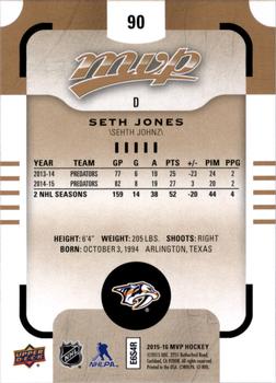 2015-16 Upper Deck MVP #90 Seth Jones Back