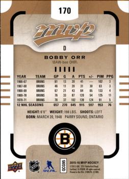 2015-16 Upper Deck MVP #170 Bobby Orr Back